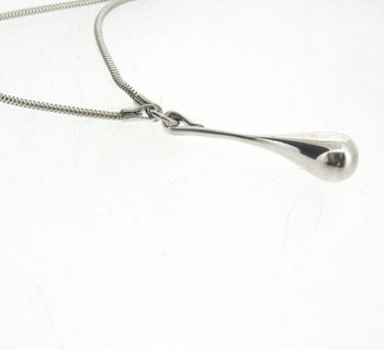Sterling Silver Raindrop Pendant, 2 of 6