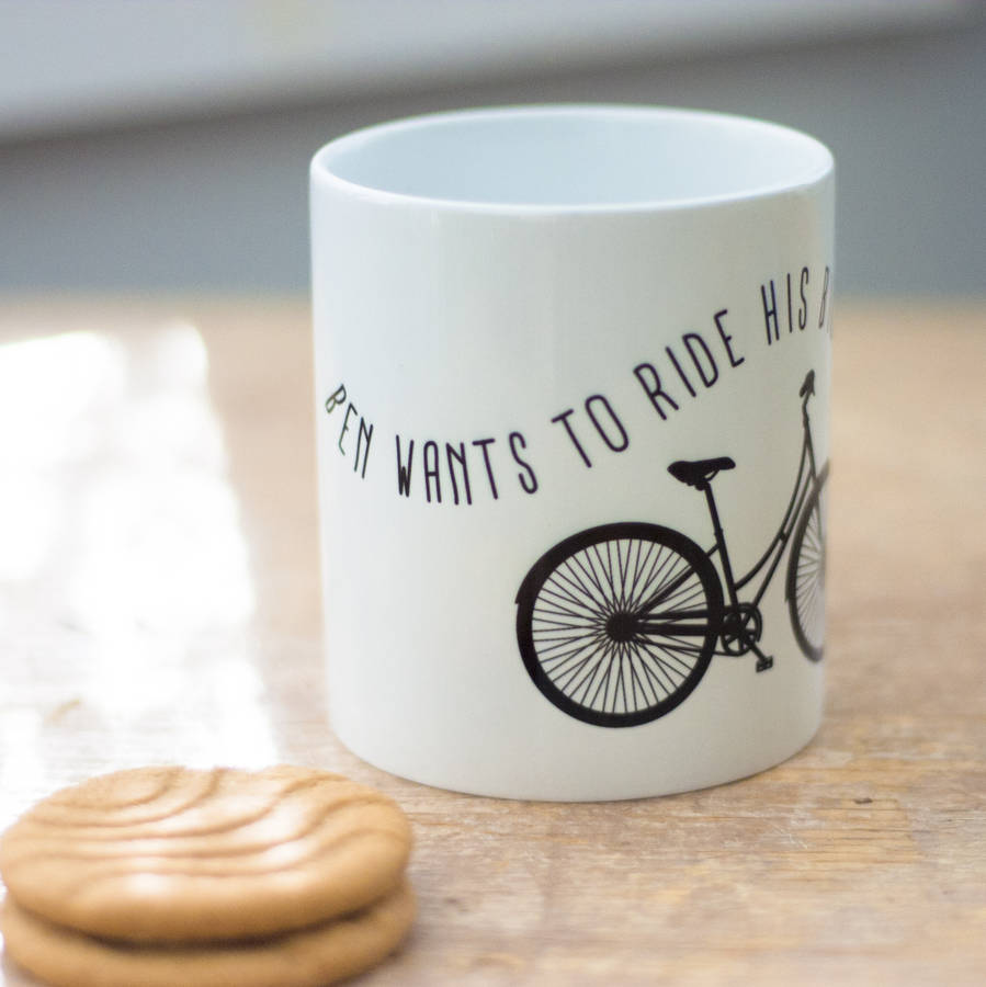 Personalised Bicycle Mug By Little Pieces | notonthehighstreet.com