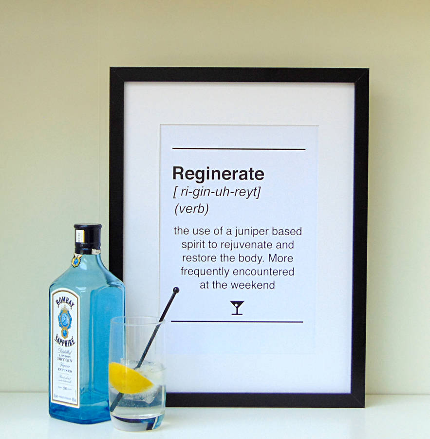 Dictionary Style Gin Quote Print, 1 of 8