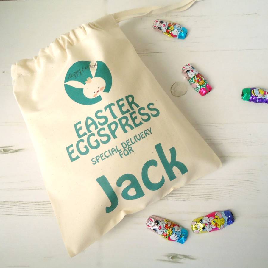 Personalised Easter Hunt Eggs Press Bag By Tailored Chocolates and