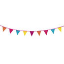 bright fabric bunting by postbox party | notonthehighstreet.com
