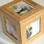 Personalised Oak Wedding Photo Cube, thumbnail 5 of 6
