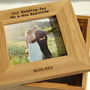 Personalised Oak Wedding Photo Cube, thumbnail 2 of 6