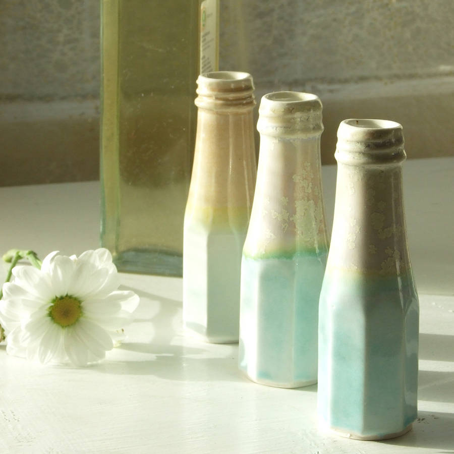 Tropical Mini Vase Vintage Ketchup Bottle By Helen Rebecca