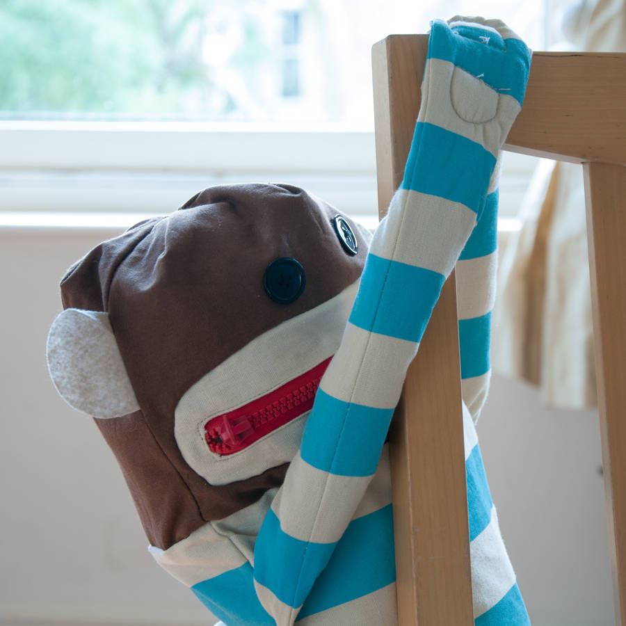 sock monkey laundry bag by all things brighton beautiful