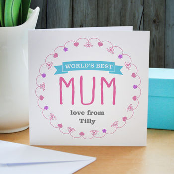 Personalised 'World's Best Mum' Card, 2 of 4