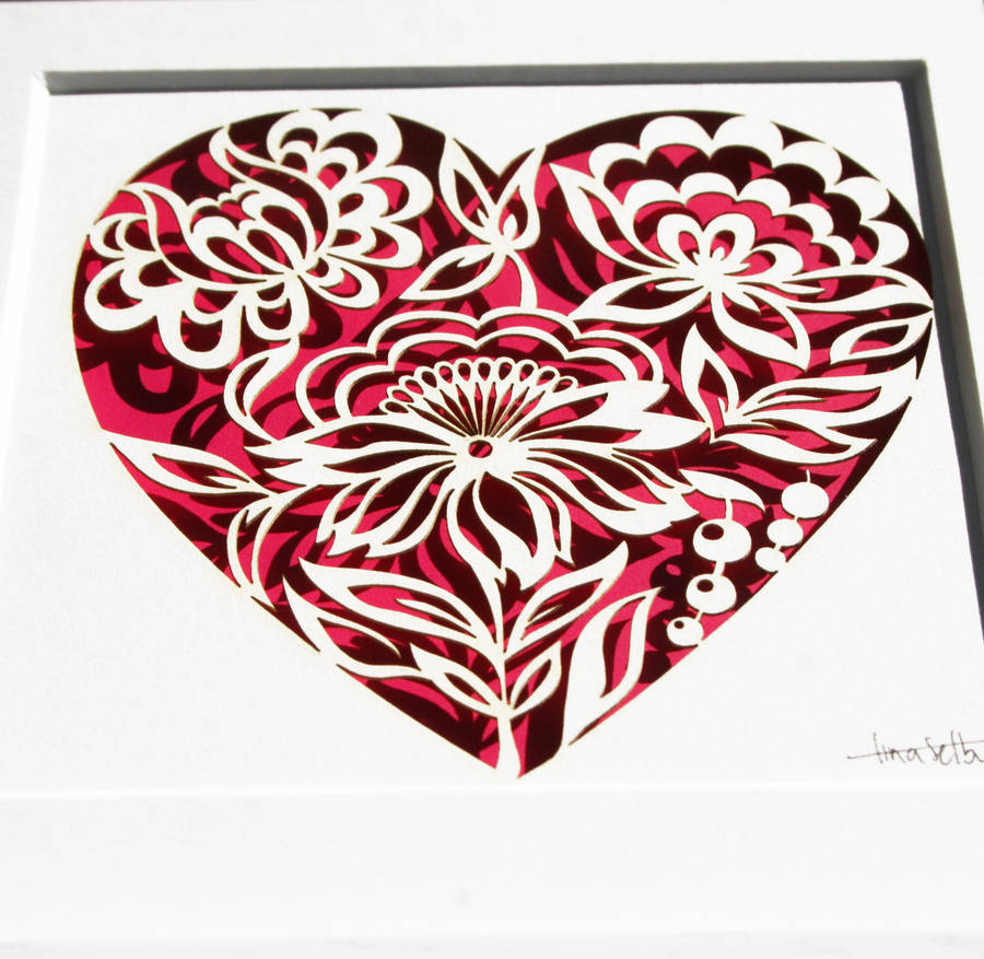 Download paper cut floral heart picture by tiny designs ...