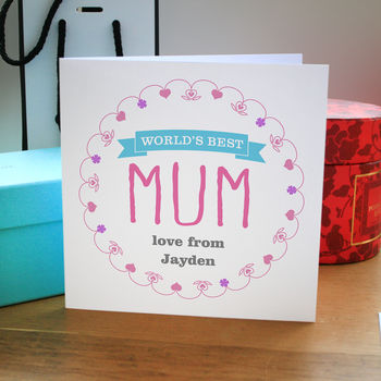 Personalised 'World's Best Mum' Card, 3 of 4