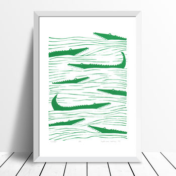 Crocodiles Limited Edition Print Framing Available, 6 of 7