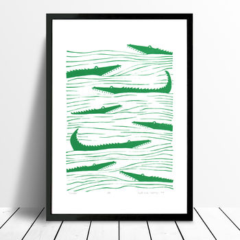 Crocodiles Limited Edition Print Framing Available, 5 of 7
