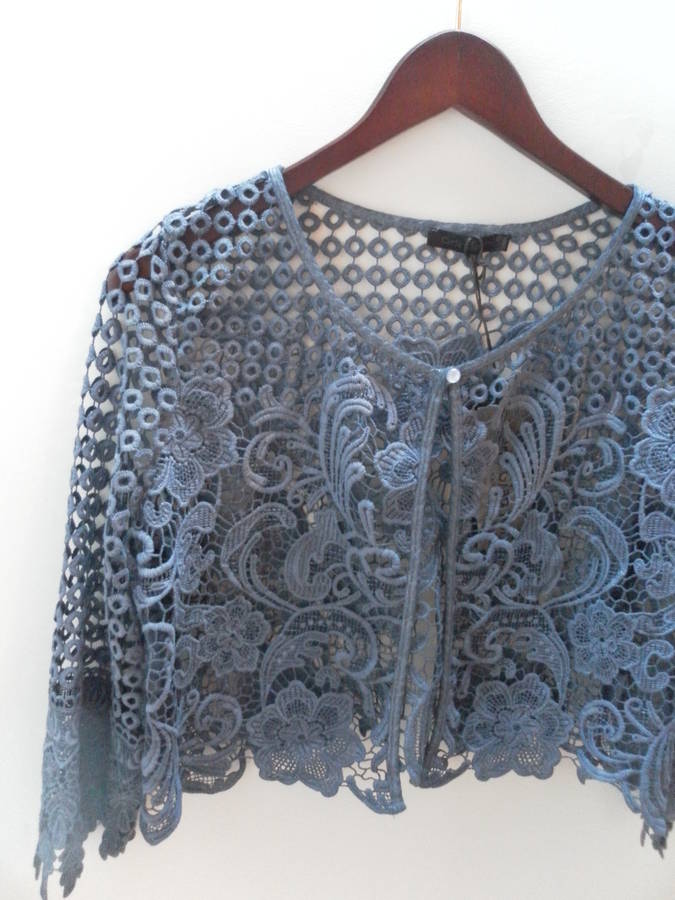 Lace Cape Navy By Law and Co. | notonthehighstreet.com