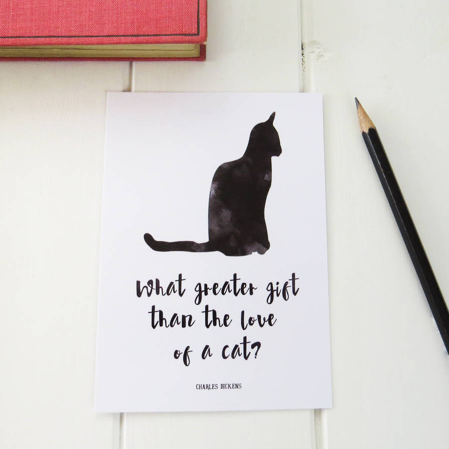 Cat Postcard By Literary Emporium