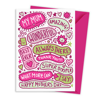 Happy Mothers Day Fun Illustrated Card, 2 of 2