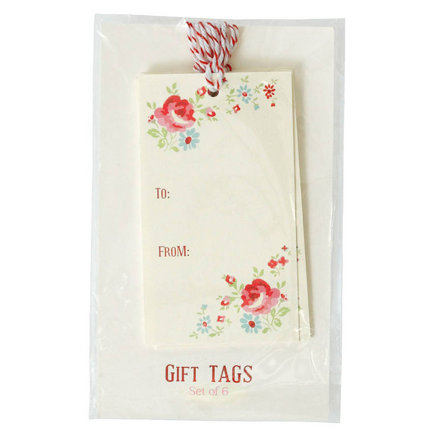 Set Of Six La Petite Rose Gift Tags By Little Lulubel ...