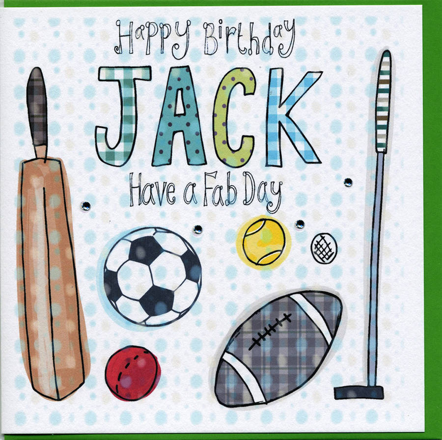 Personalised Sport Birthday Card By Claire Sowden Design 