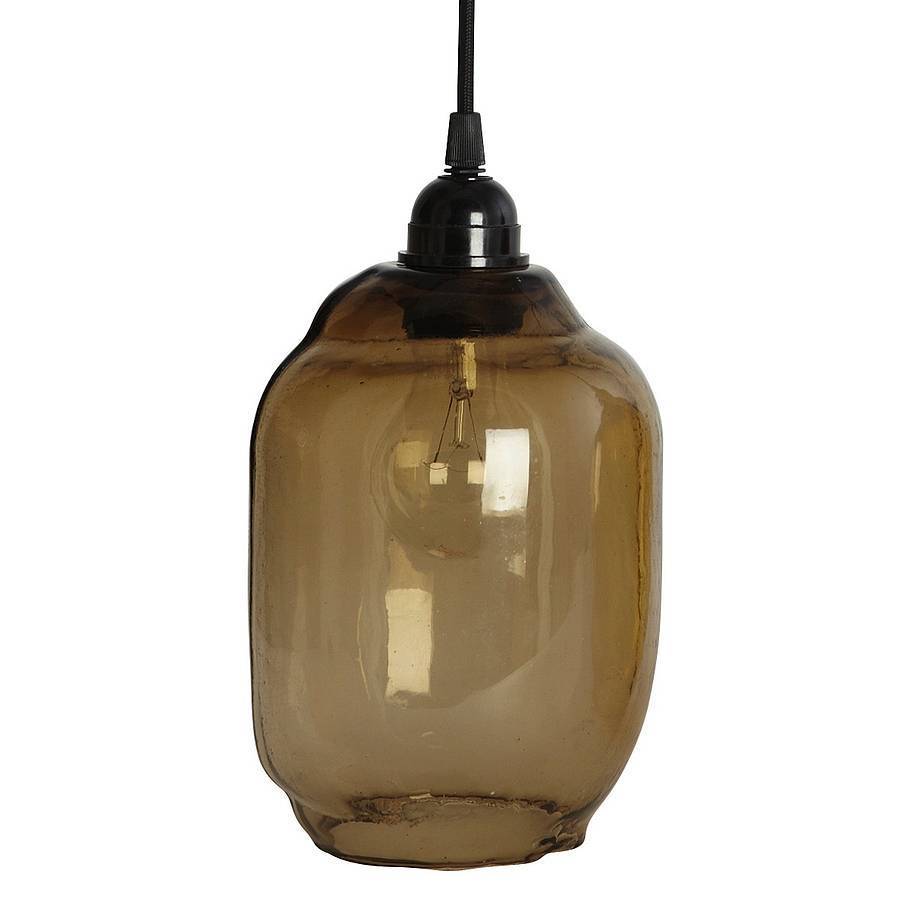 Smoked Glass Pendant Lampshade By Old with New