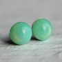 Green Opal Stud Earrings, thumbnail 1 of 5