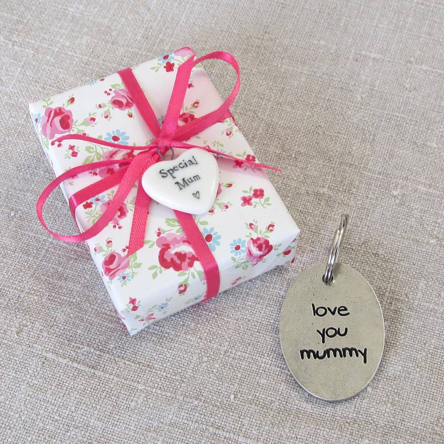 Image of Mummy Pewter Keyring ~ Gift Wrapped
