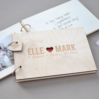 Personalised Couples Wedding Guest Book, 2 of 7