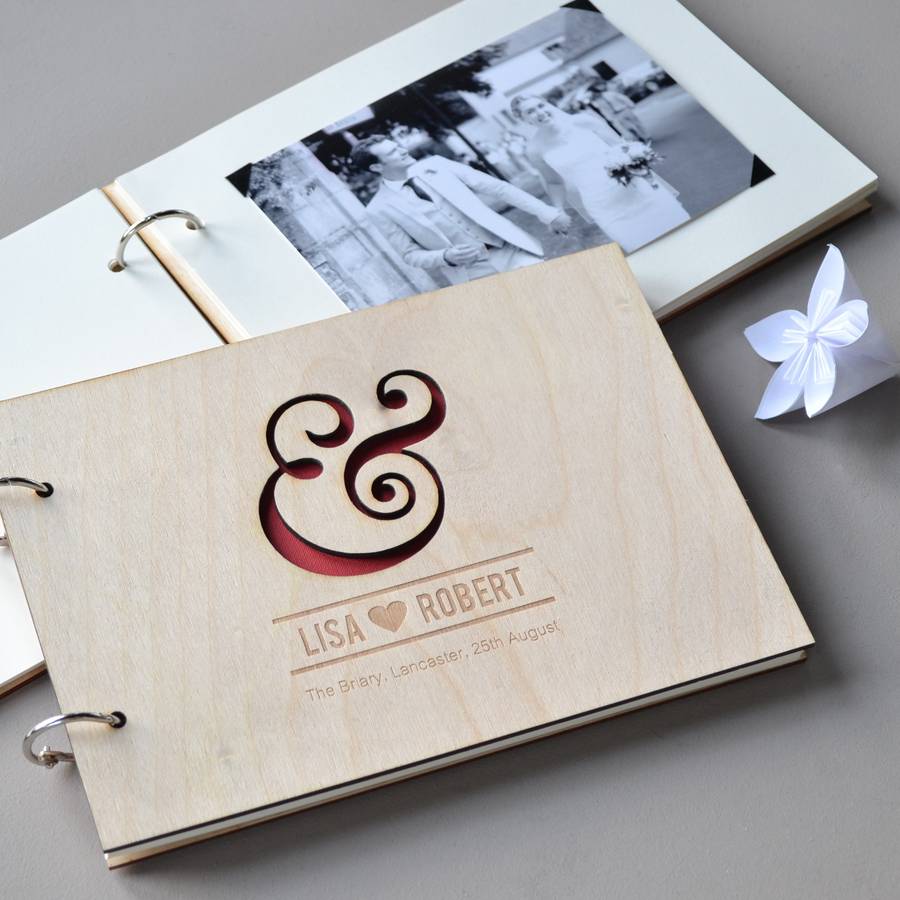 Personalised Ampersand Wedding Guest Book, 1 of 6