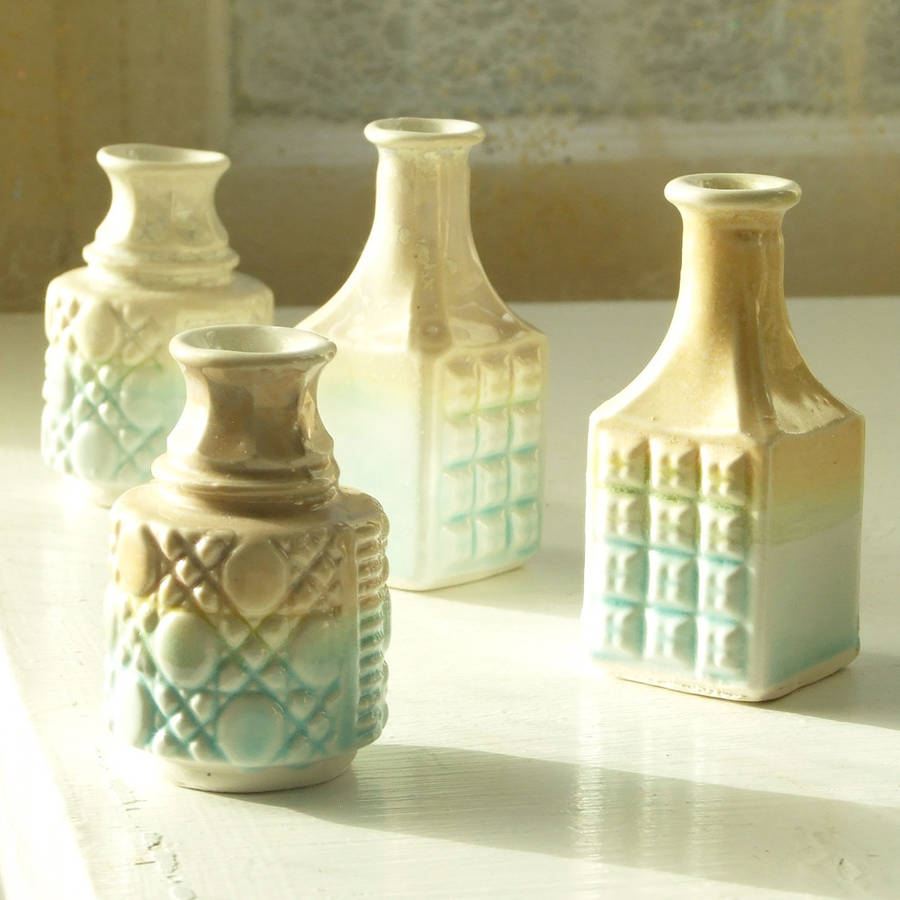 Tropical Mini Vase Round By Helen Rebecca Ceramics