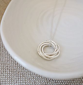 Six Interlinked Rings Necklace, 3 of 7
