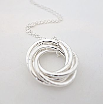Six Interlinked Rings Necklace, 4 of 7