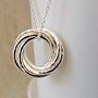 Six Interlinked Rings Necklace, thumbnail 5 of 7