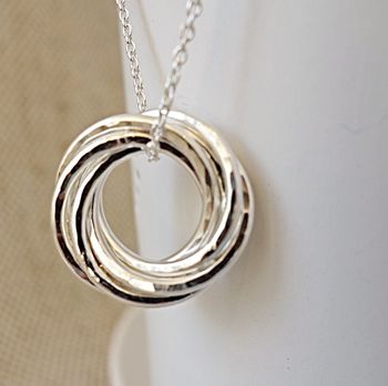 Six Interlinked Rings Necklace, 5 of 7