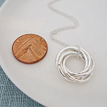Six Interlinked Rings Necklace, 6 of 7