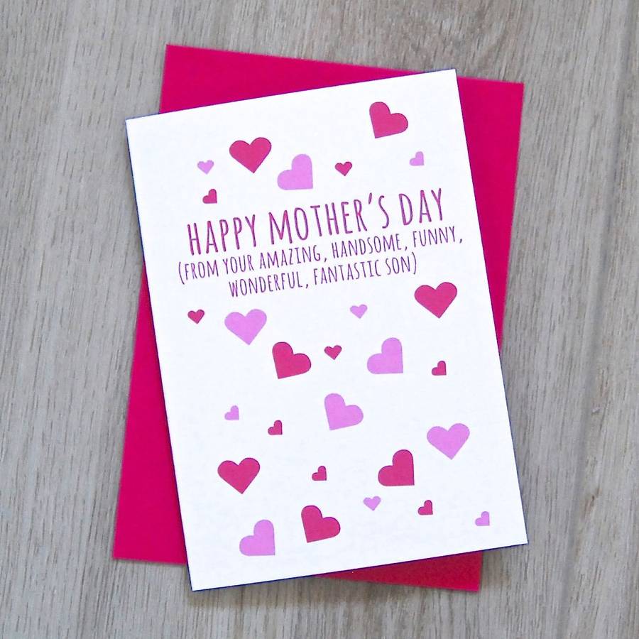 Happy Mother's Day From Your Wonderful Child Card By Ruby Wren Designs ...