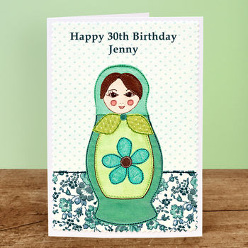 'Russian Doll' Personalised Birthday Card, 3 of 3