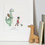 The Dinosaur Who Wanted To Be A Dragon Nursery Print, thumbnail 7 of 11