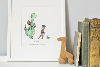 The Dinosaur Who Wanted To Be A Dragon Nursery Print, 7 of 11