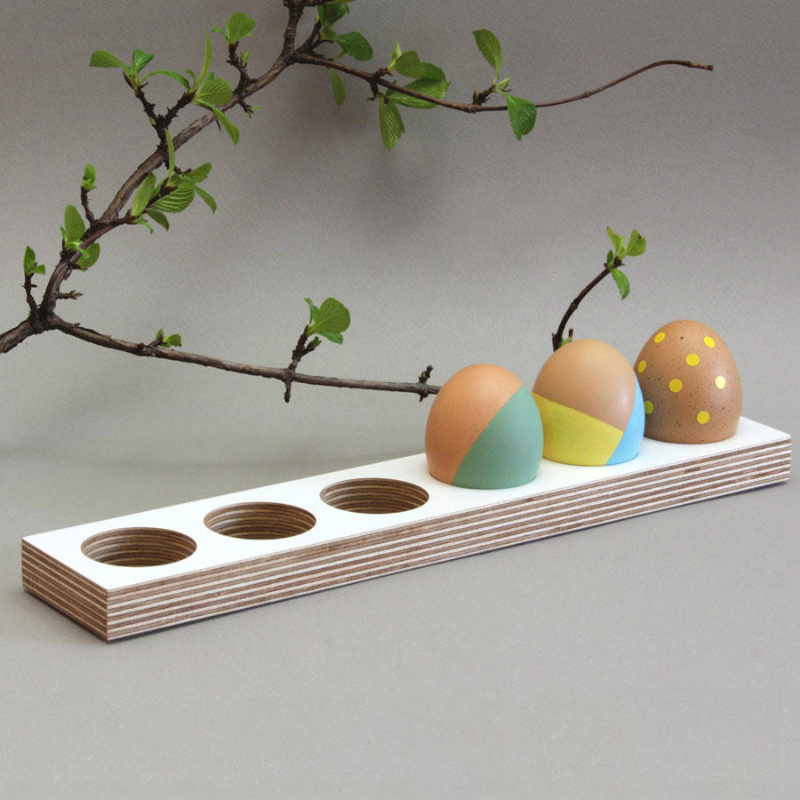 wooden egg tray long by kreisdesign