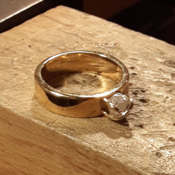 Raw Diamond Engagement Ring, 4 of 4
