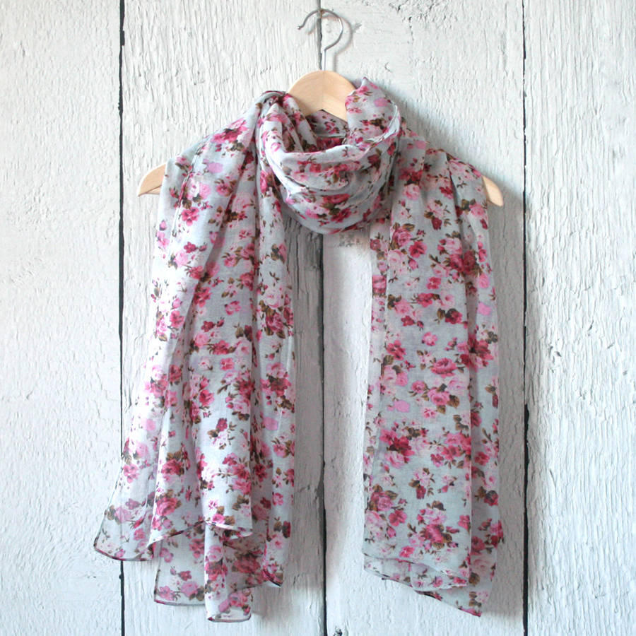 floral print scarf