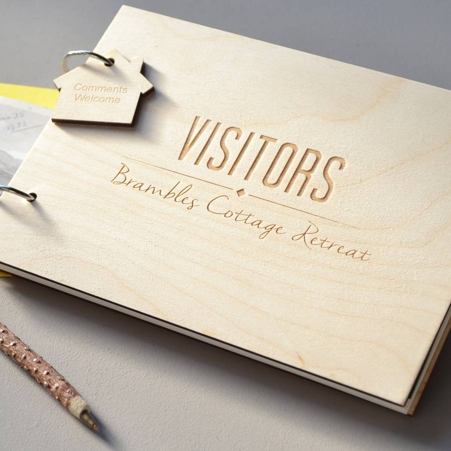 Personalised Visitor Guest Book By Clouds and Currents
