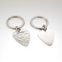 Personalised Hammered Effect Silver Plectrum Keyring, thumbnail 4 of 7