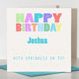 Happy Birthday Card 'With Sprinkles On Top', thumbnail 2 of 2