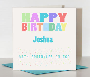 Happy Birthday Card 'With Sprinkles On Top', 2 of 2