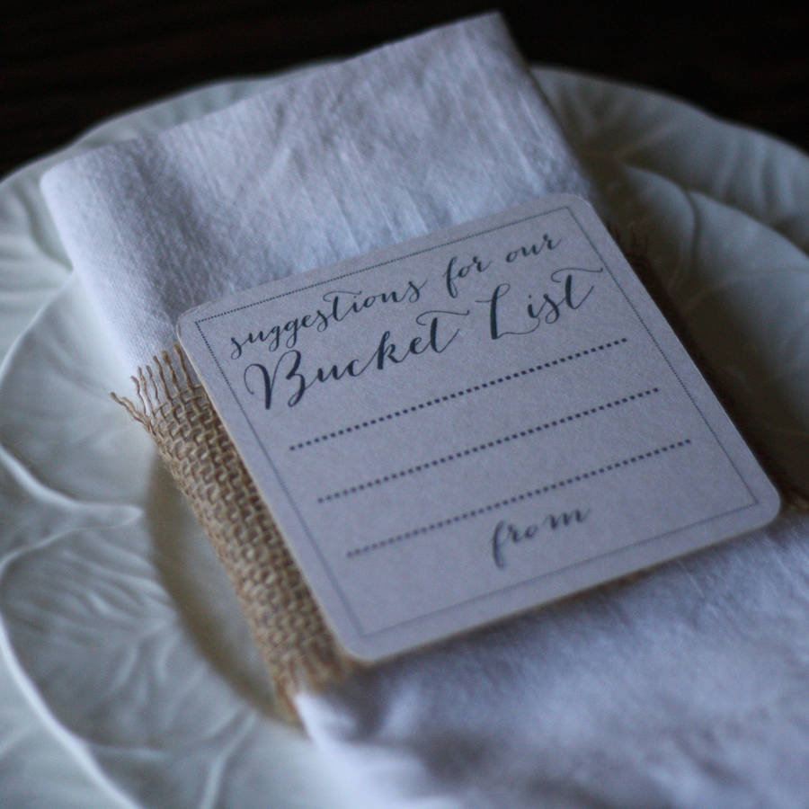 Suggestions For Our Bucket List X 10 By The Wedding Of My Dreams