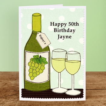 'Birthday Wine' Personalised Card, 4 of 5