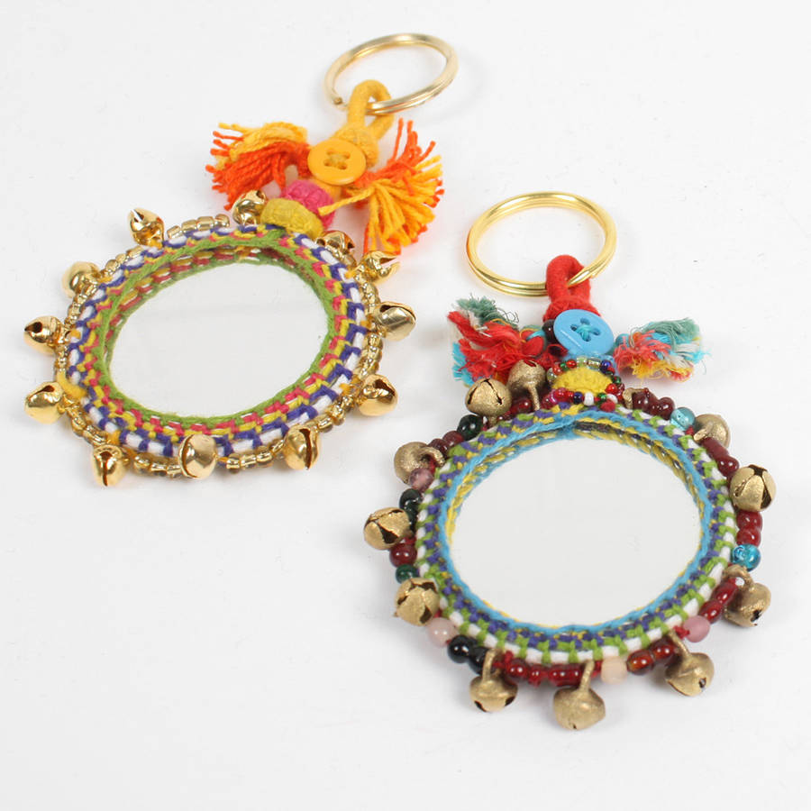 large mirror keyring by bohemia