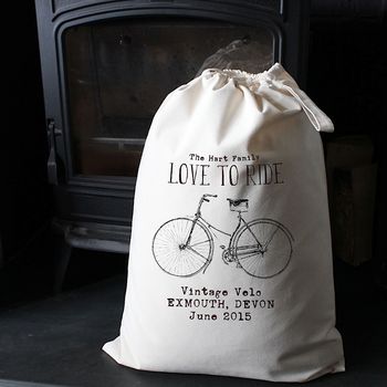 Personalised Vintage Bicycle Bag By Lovehart | notonthehighstreet.com