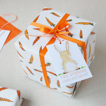 Carrots And Rabbits Wrapping Paper Set, 2 of 5