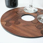 Round Wood Walnut Jigsaw Coasters And Trivet, thumbnail 1 of 4