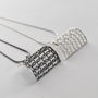 Silver Curved Square Pendant, thumbnail 1 of 4