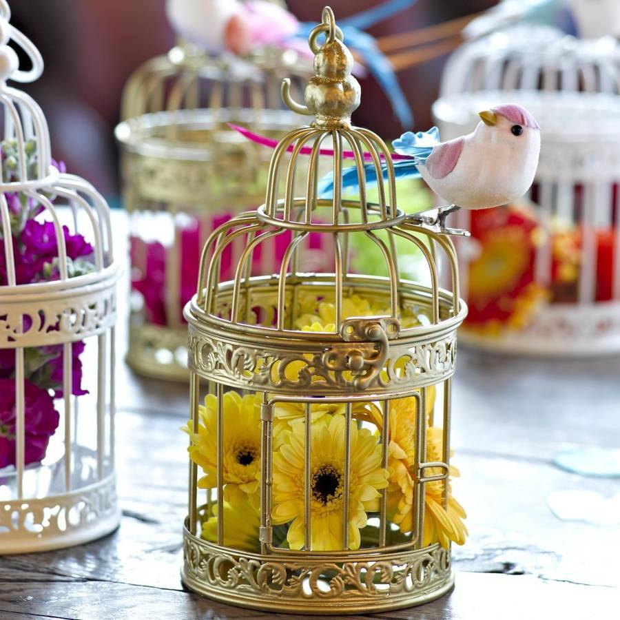 Gold Birdcage Table Decoration By Bunting & Barrow