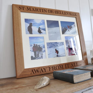 Personalised Oak Photo Collage Frame